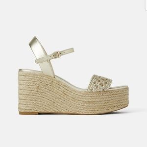 Woven Platform Wedge Size 10